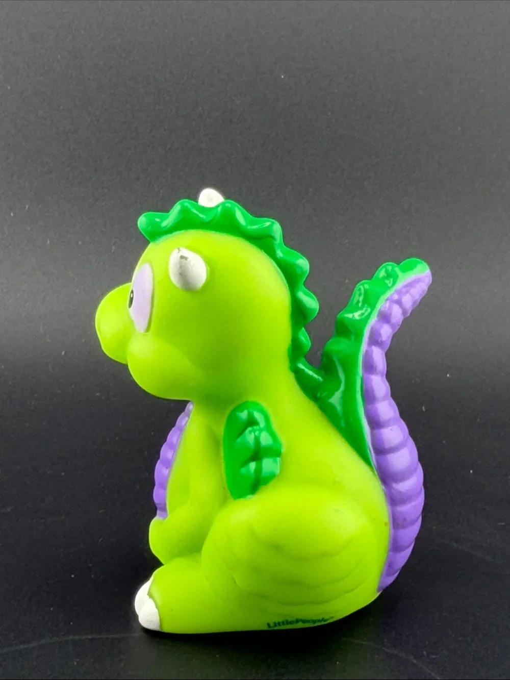 Fisher-Price little people knight’s Dragon Bright Lime Green Purple Figurine HTF